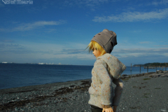 The boy at the ocean