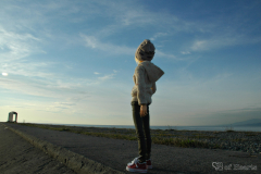 The boy at the ocean